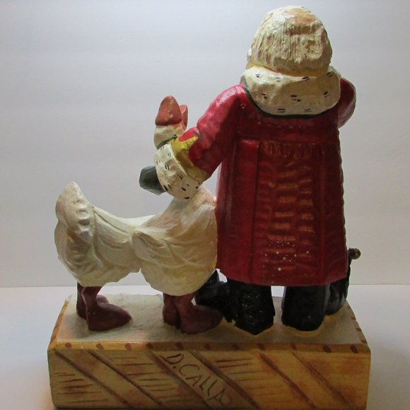 vtg House of Hatten 1998 Good Cheer Santa with 2 geese large Christmas figure - Picture 8 of 12